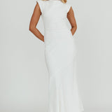 Maysa Cowl Back Maxi Dress Off White