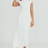 Maysa Cowl Back Maxi Dress Off White