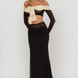 Perfect Worlds Mesh Maxi Skirt Black