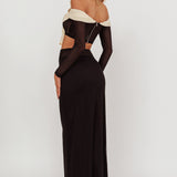 Perfect Worlds Mesh Maxi Skirt Black