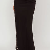 Perfect Worlds Mesh Maxi Skirt Black