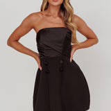 City Of Stars Strapless Mini Dress Black