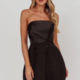 City Of Stars Strapless Mini Dress Black