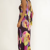 City Of Stars Strapless Scarf Maxi Dress Pansies Plum