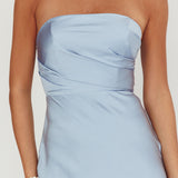 City Of Stars Strapless Maxi Dress Baby Blue