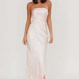City Of Stars Strapless Maxi Dress Baby Pink
