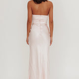 City Of Stars Strapless Maxi Dress Baby Pink