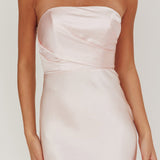 City Of Stars Strapless Maxi Dress Baby Pink