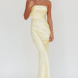 City Of Stars Strapless Maxi Dress Butter
