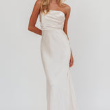 City Of Stars Strapless Maxi Dress Champagne