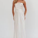 City Of Stars Strapless Maxi Dress Champagne