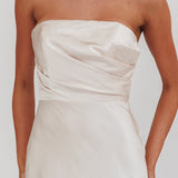 City Of Stars Strapless Maxi Dress Champagne