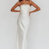 City Of Stars Strapless Maxi Dress Oyster