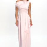 Tova Draped One-Shoulder Maxi Dress Pink