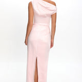 Tova Draped One-Shoulder Maxi Dress Pink