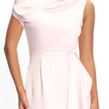 Tova Draped One-Shoulder Maxi Dress Pink