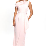 Tova Draped One-Shoulder Maxi Dress Pink