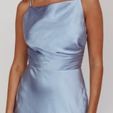 Laila Boat Neck Maxi Dress Stone Blue