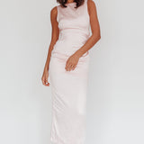 Leila Boat Neck Midi Dress Pink