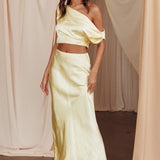 Alivya Satin Maxi Skirt Butter
