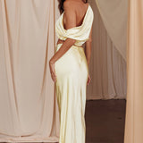 Alivya Satin Maxi Skirt Butter