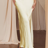 Alivya Satin Maxi Skirt Butter
