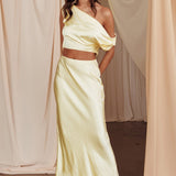 Alivya Satin Maxi Skirt Butter