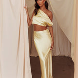 Alivya Satin Maxi Skirt Butter