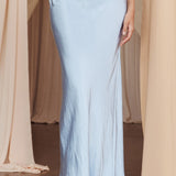 Alivya Satin Maxi Skirt Blue