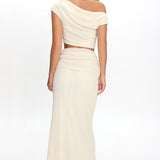 Alivya Ruched Waist Maxi Skirt Butter