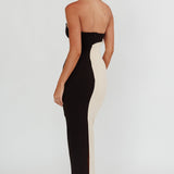 Regent Strapless Maxi Dress Black/Beige