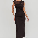Passion Mesh Sleeveless Maxi Dress Black