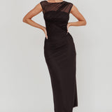 Passion Mesh Sleeveless Maxi Dress Black