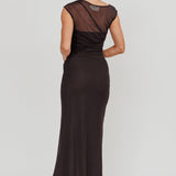 Passion Mesh Sleeveless Maxi Dress Black