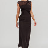 Passion Mesh Sleeveless Maxi Dress Black