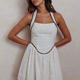 Rune Halterneck Mini Dress White