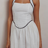 Rune Halterneck Mini Dress White