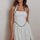 Rune Halterneck Mini Dress White