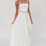 Rune Backless Maxi Dress White