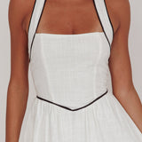Rune Backless Maxi Dress White