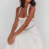 Rune Backless Maxi Dress White