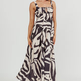 Colette A-Line Maxi Dress Black