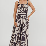 Colette A-Line Maxi Dress Black