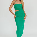 Somebody Cut-Out Halter Neck Midi Dress Green