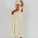 Telma Puff Sleeves Midi Dress Butter