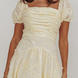Telma Puff Sleeves Midi Dress Butter