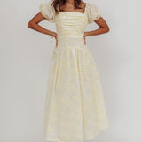 Telma Puff Sleeves Midi Dress Butter