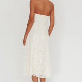 Elliott A-Line Halter Neck Midi Dress White