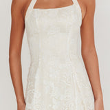 Elliott A-Line Halter Neck Midi Dress White