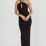 Feels Good Backless Bodycon Maxi Dress Black